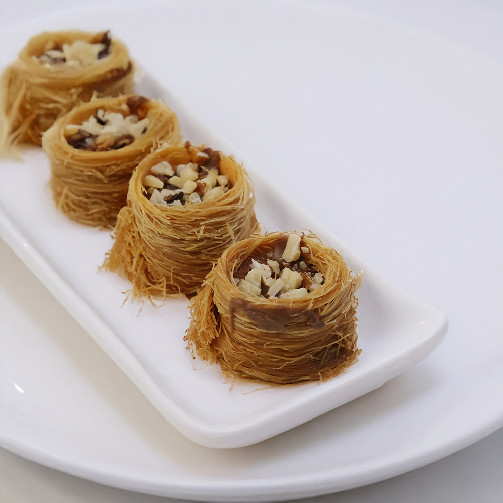 asawer kunafa with Chocolate, Hazelnut, and Almond 250 gram